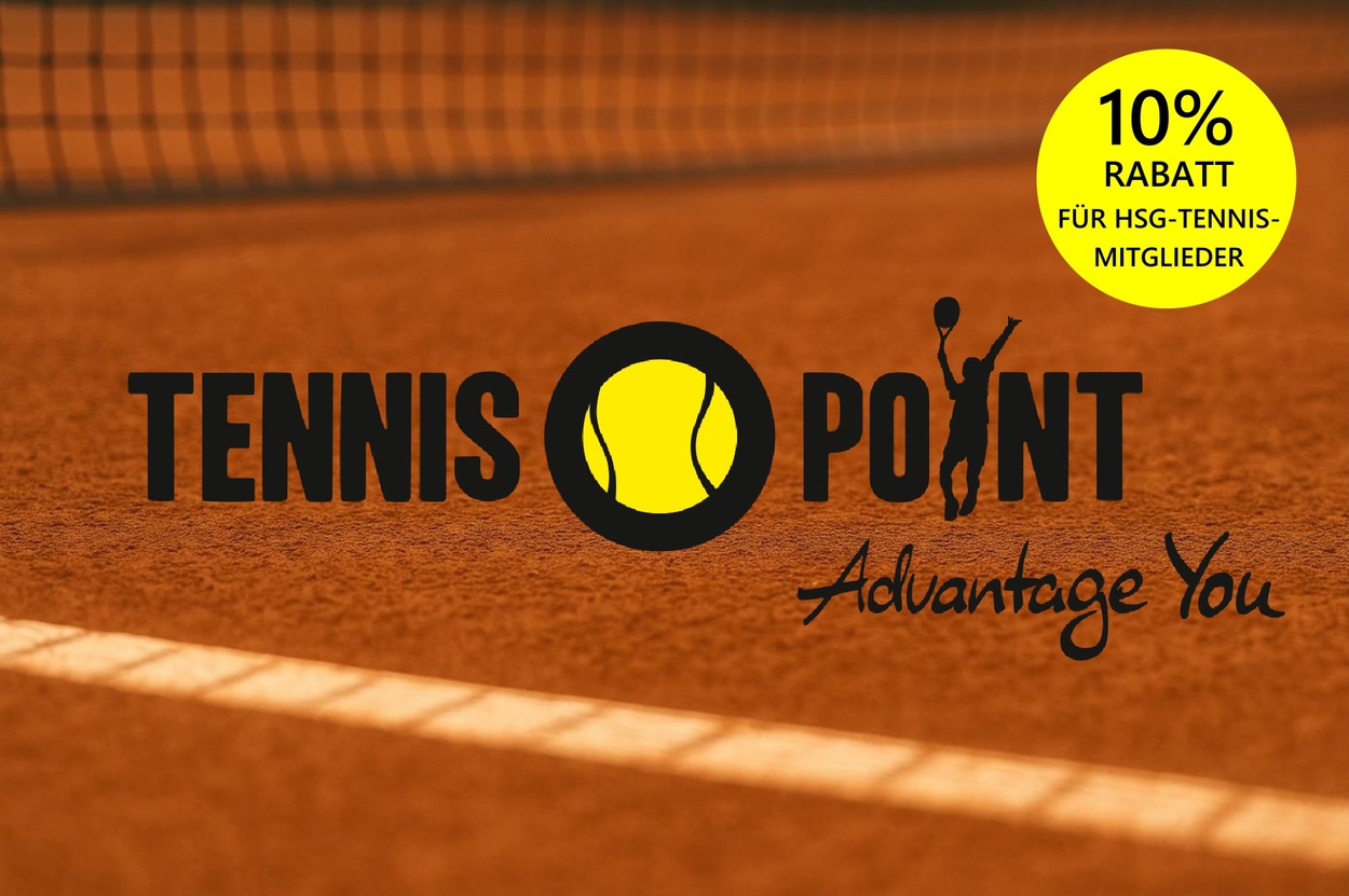Exklusiver Tennis-Point Rabatt für HSG-Tennis-Mitglieder!